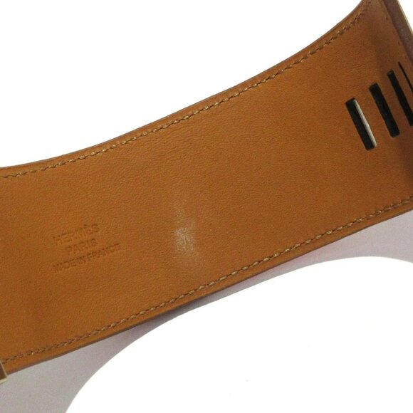 Auth HERMES Collied Cyan/Medor Rose Jaipur Veau Epsom Square R Bracelet - Picture 9 of 10